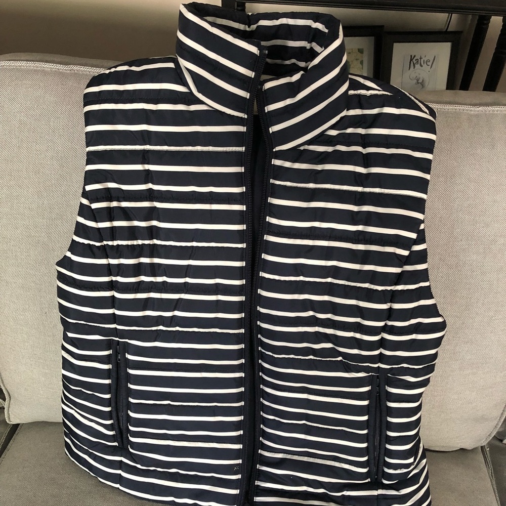 LOFT Striped Puffer Vest